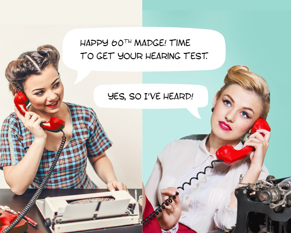 woman telling her friend to get her hearing tested