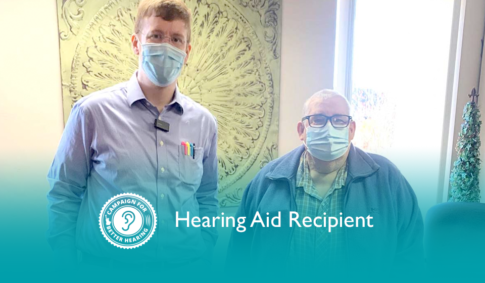 Edward Stanley receives the gift of hearing through the Campaign for Better Hearing's Give Back Program