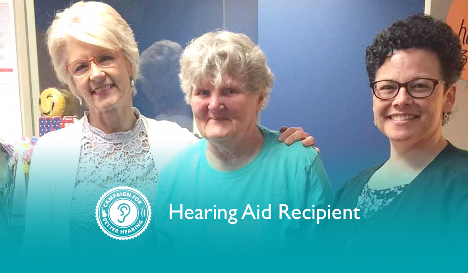 Katherine LaValle receives the gift of hearing through the Campaign for Better Hearing's Give Back Program