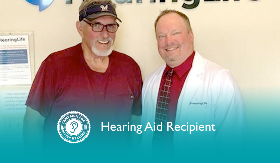 Paul Mesich receives the gift of hearing through the Campaign for Better Hearing's Give Back Program