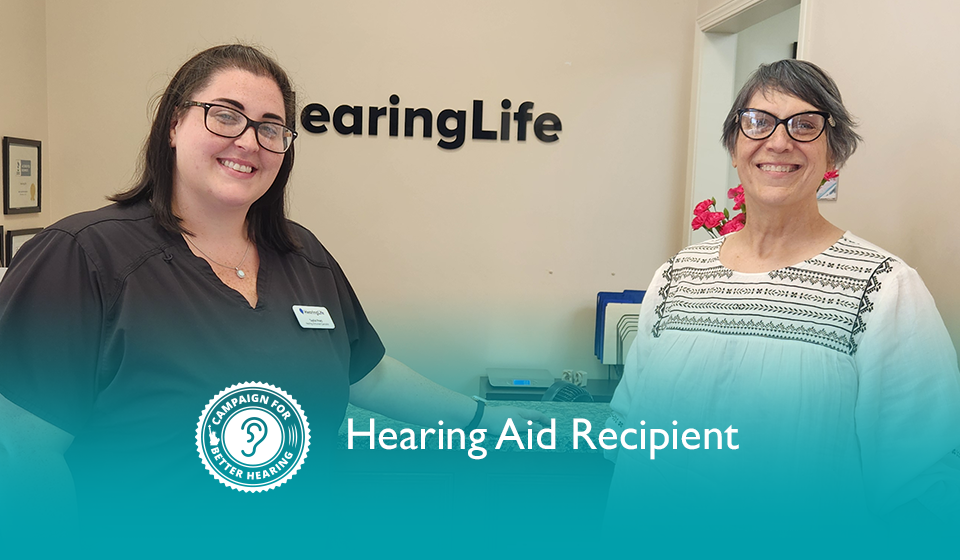 Suzanne Sprague receives the gift of hearing through the Campaign for Better Hearing's Give Back Program