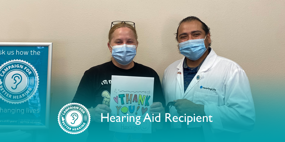 Carol Hannah receives the gift of hearing through the Campaign for Better Hearing's Give Back Program