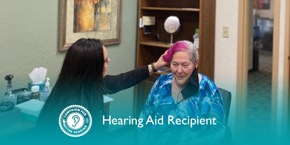 Eva Welch receives the gift of hearing through the Campaign for Better Hearing's Give Back Program