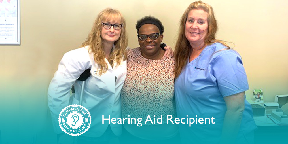 Janice Florence receives the gift of hearing through the Campaign for Better Hearing's Give Back Program 