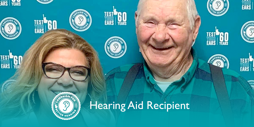 Larry Denslow receives the gift of hearing through the Campaign for Better Hearing's Give Back Program