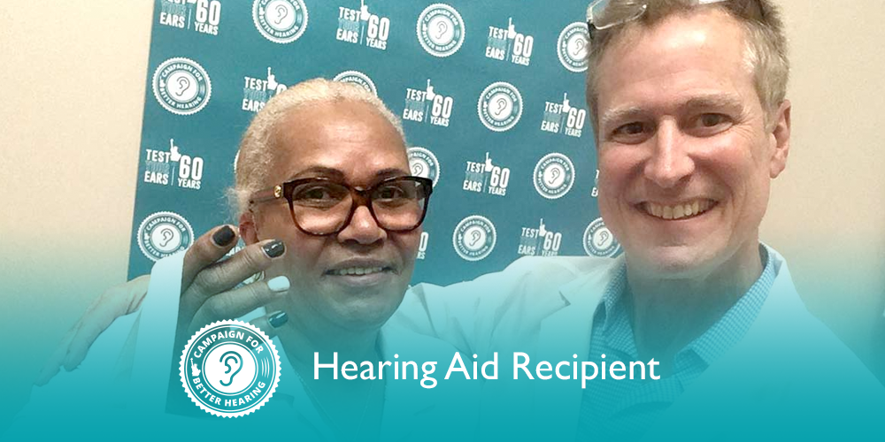 Maria Desravines receives the gift of hearing through the Campaign for Better Hearing's Give Back Program