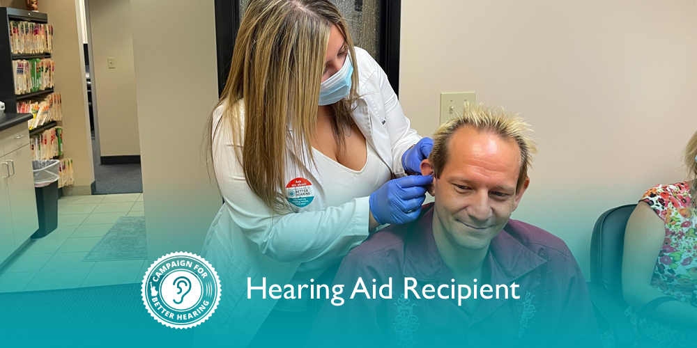 Mickey Parks receives the gift of hearing through the Campaign for Better Hearing's Give Back Program.