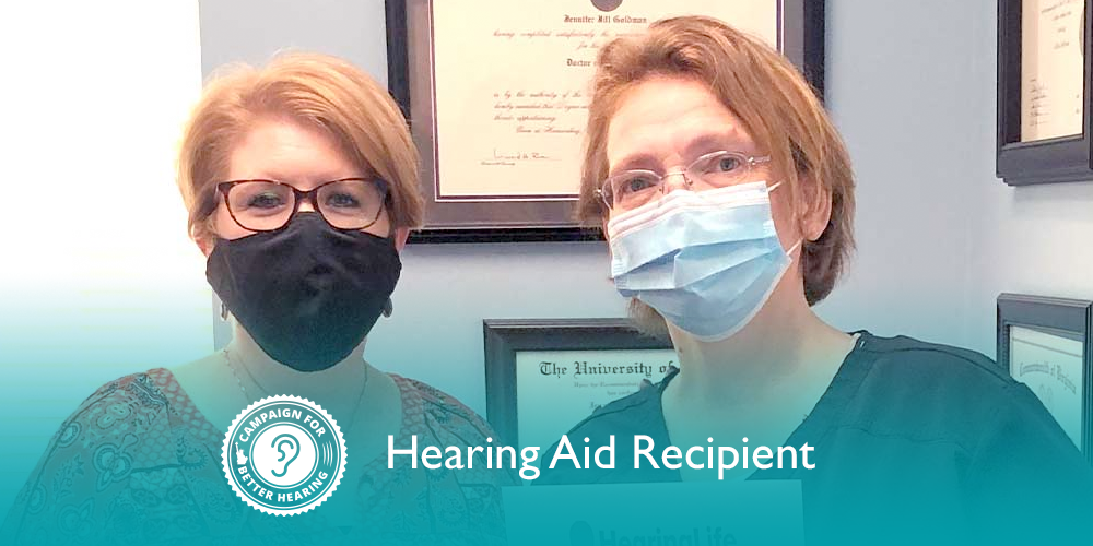 Nancy Noble receives the gift of hearing through the Campaign for Better Hearing's Give Back Program.