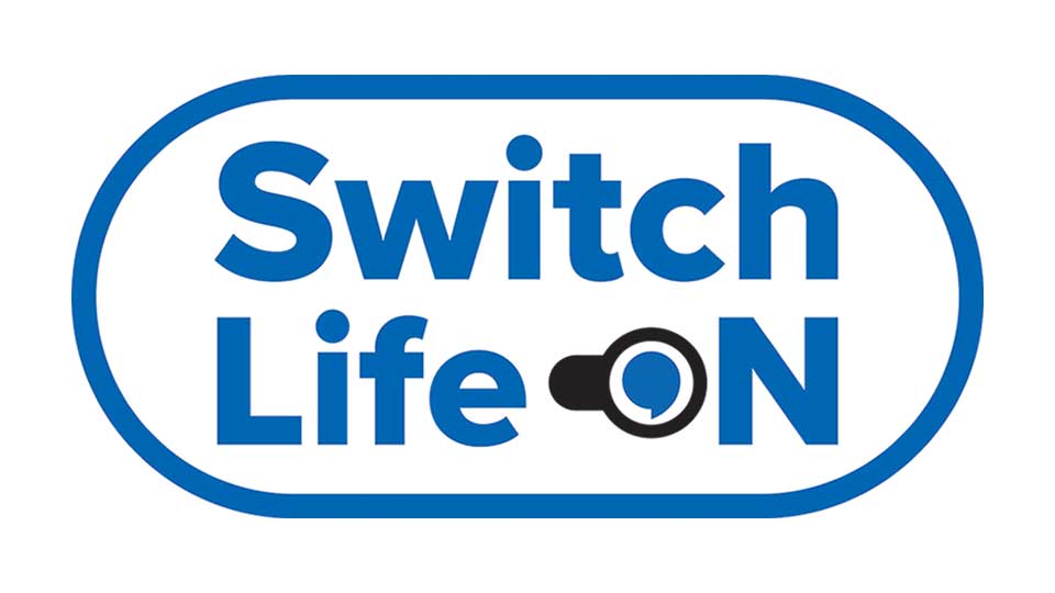World Hearing Day 2021 Switch Life On logo with blue and black text inside an oval border