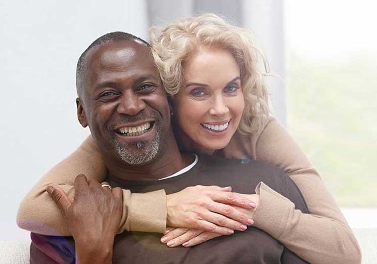 Image show a happy couple