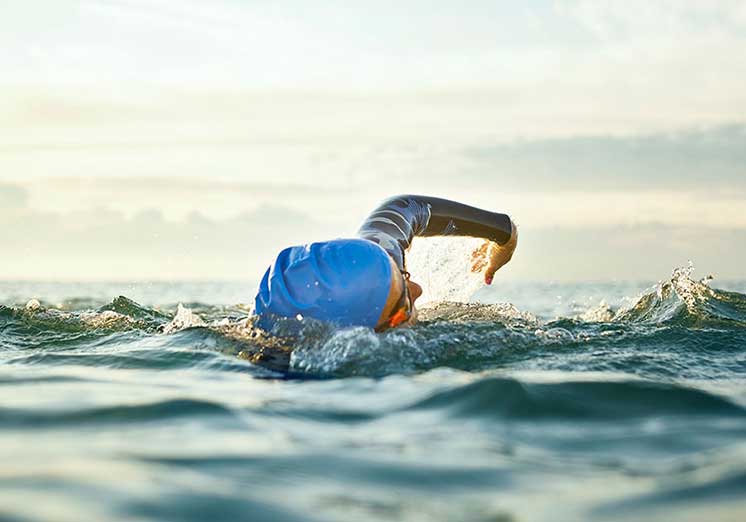 Image show man swimming