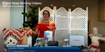Holiday TV segment with Janette Ewen showcasing lifestyle and gift ideas.