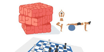 Tips for preventing hearing loss through brain exercises, physical fitness, and mental stimulation, like yoga, core workouts, and chess.