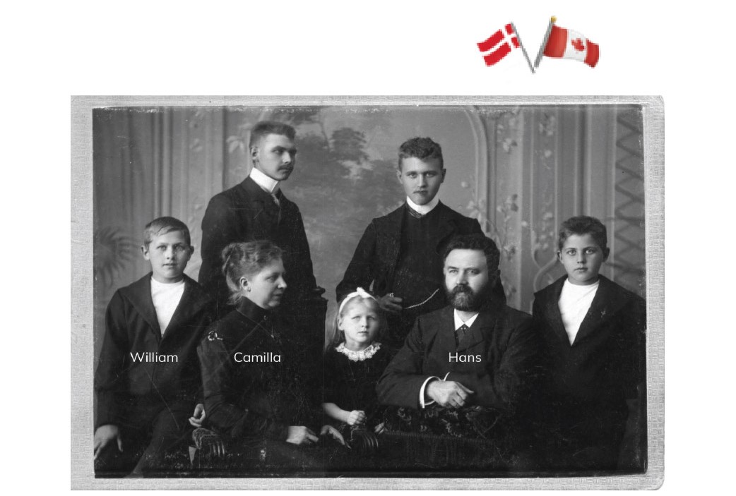 Photo of Hans Demant and his family