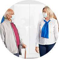 Image show safety distance in our HearingLife clinic