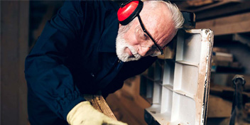 Workplace safety measures emphasizing hearing protection against noise hazards