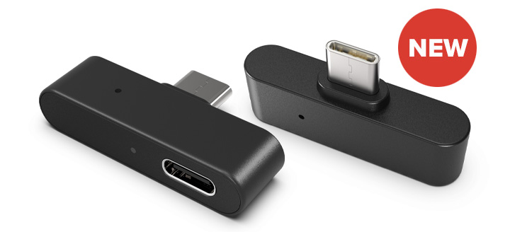 Easy LE Adapter with sleek black design and NEW label.