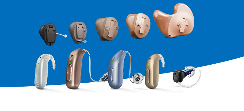 10 different models and styles of hearing aids at HearingLife