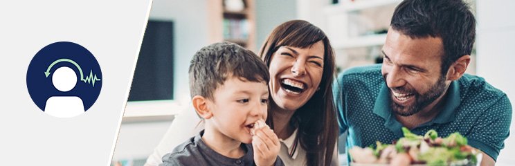 CROS and BICROS hearing aids - family laughing and happy
