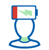 icon - person with drained life battery
