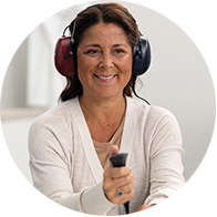 woman taking a hearing test at HearingLife