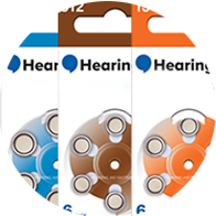 Hearing aid batteries in size 675, 312, and 13 available at HearingLife
