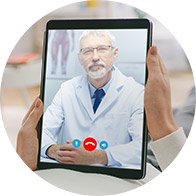 Virtual consultation with an audiologist via a tablet