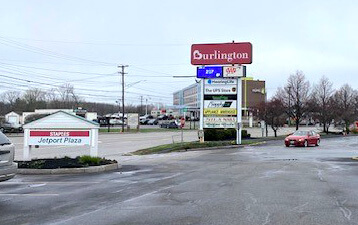 HearingLife office signage at Jetport Plaza in South Portland, Maine