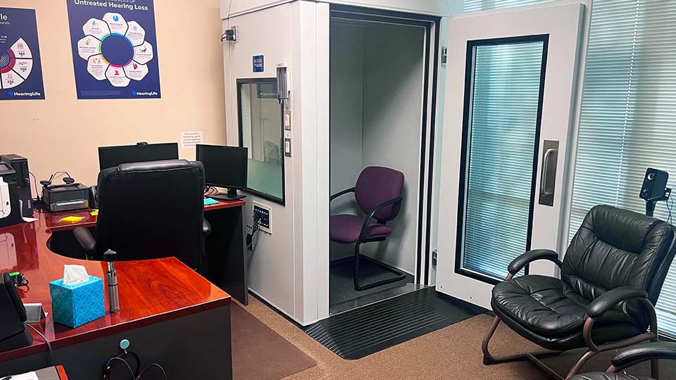 HearingLife in Layton, UT - Hearing test booth