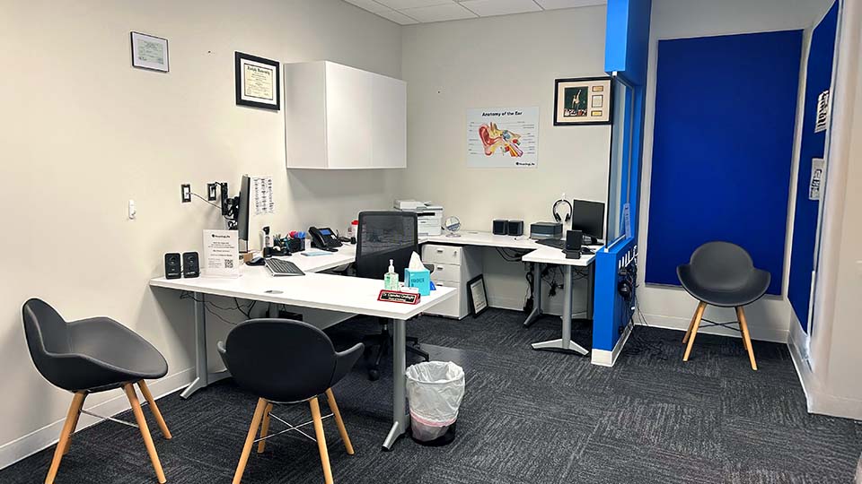 HearingLife in Farmingville, NY - Hearing test booth and office