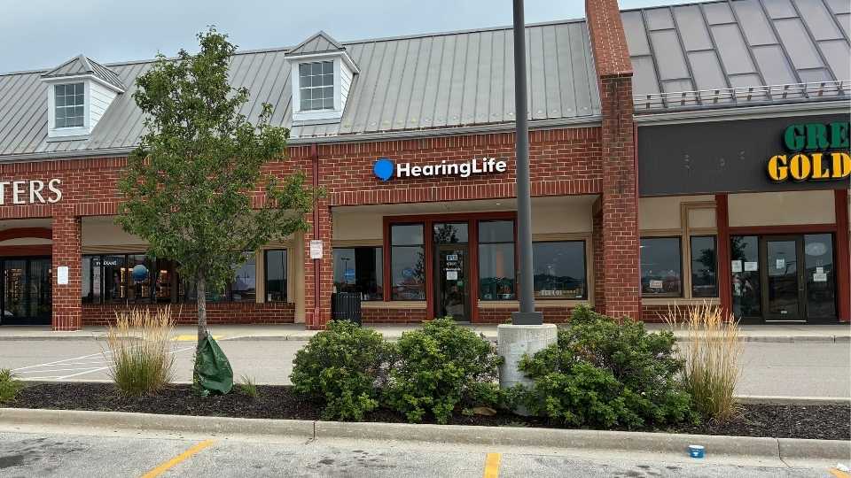 Greenfield WI HearingLife storefront in a shopping center