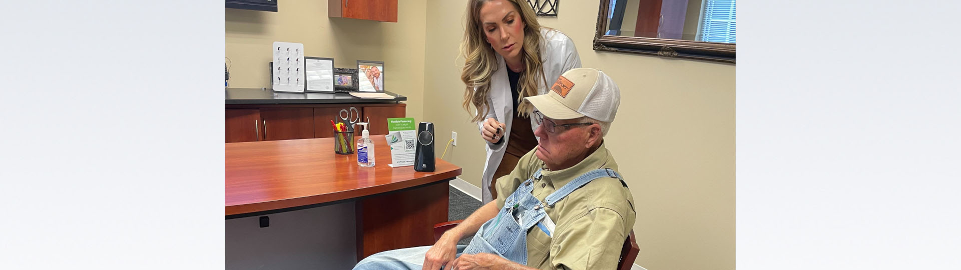 Jerry receives free hearing aids as part of The Campaign for Better Hearing initiative.
