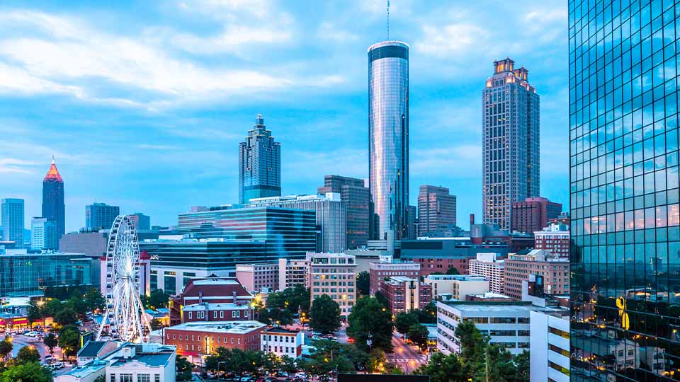 Atlanta skyline and buildings