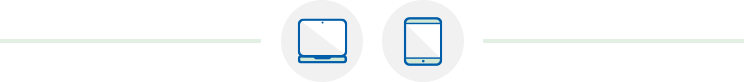 Icons of a laptop and a tablet representing digital devices.
