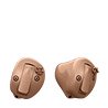In-the-canal hearing aids with a discreet, flesh-toned design.