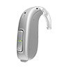 Behind-the-ear hearing aid with Plus Power designed for enhanced amplification and comfort.