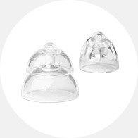 Transparent hearing aid domes for in-ear fittings