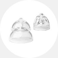 Transparent hearing aid domes for in-ear fittings