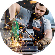 Image show man in noise environment