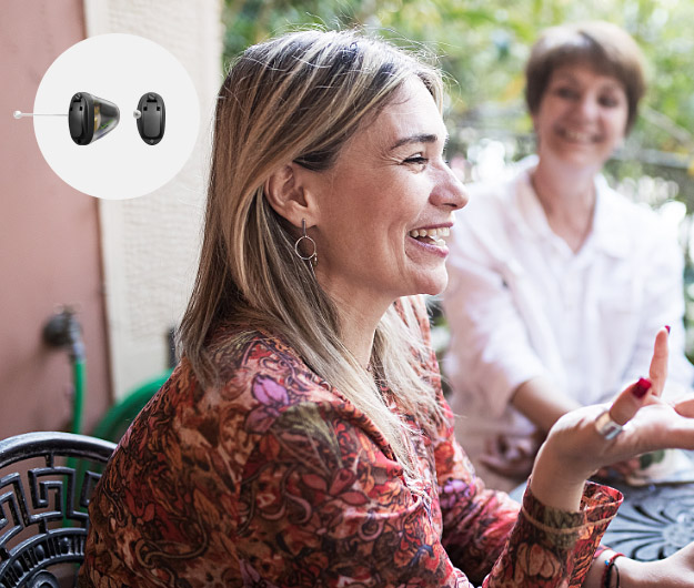 image shows woman smiling