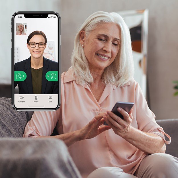 Image shows phone with adjustment app